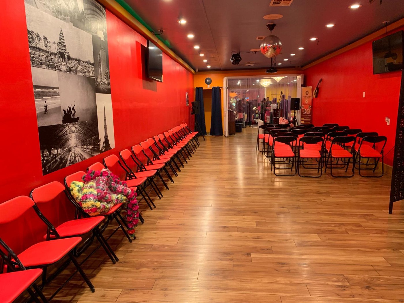Space arranged for dining and dancing at Chennai Kings
